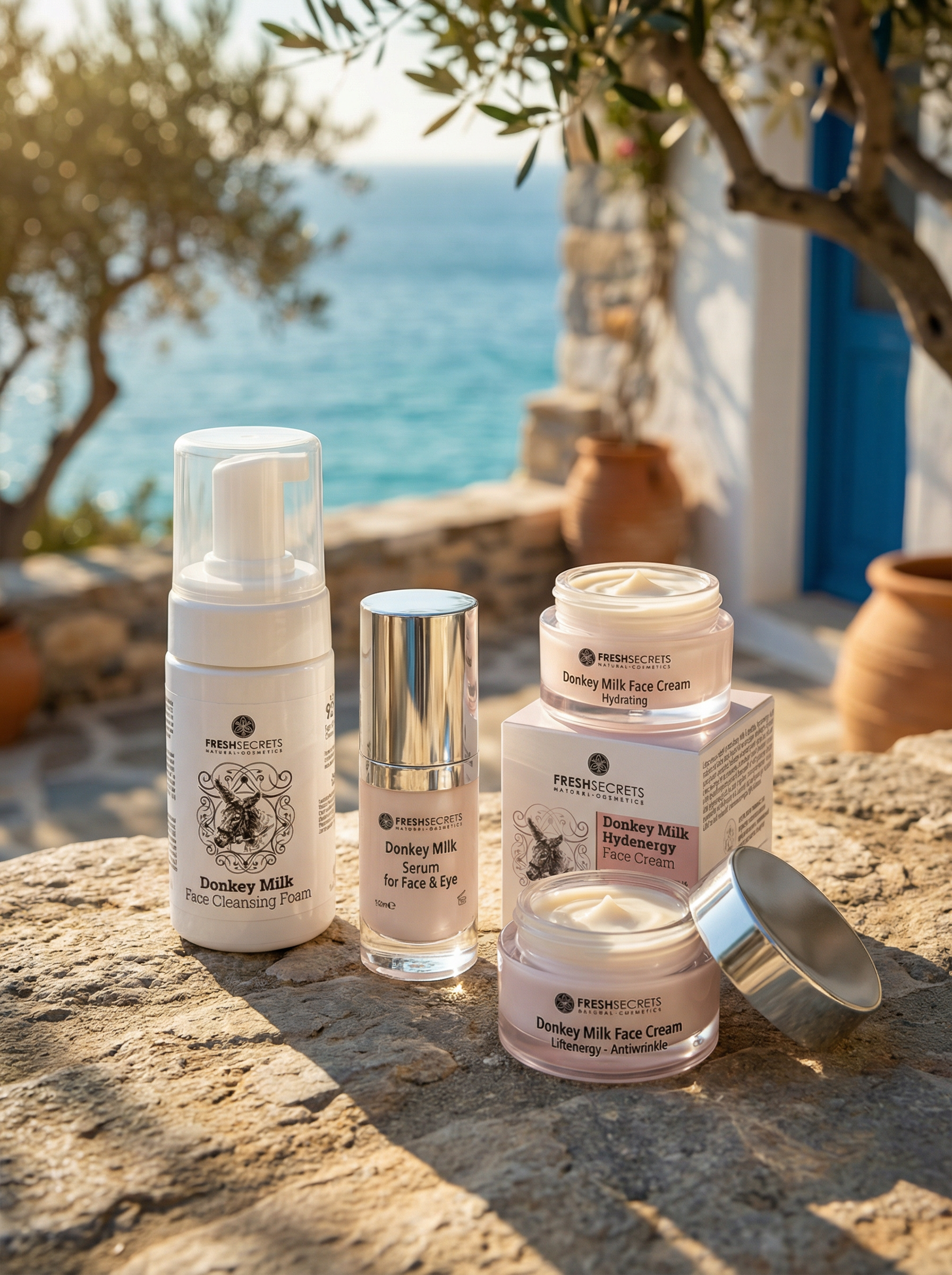 image-e7fdfae6-3279-4406-a067-6fb4c6d87393 Donkey Milk Glow & Rejuvenation Set (4-delig) - Afbeelding 1